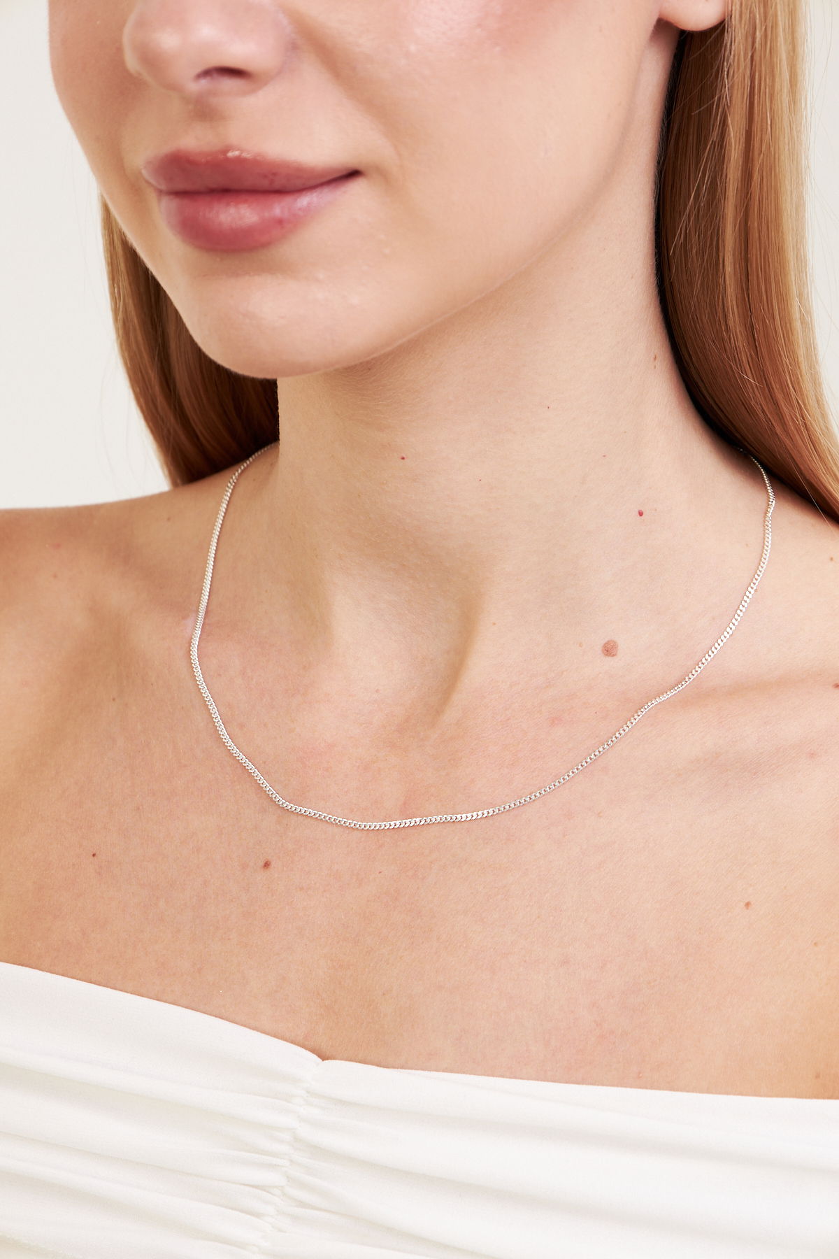 2mm Gurmet 925 Ayar Gümüş Kadın Zincir Kolye VKK-4486 - Ventino - Ventino Silver